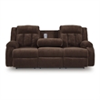 Bowery Hill Polyester Brown Sofa Rectangular Reclining 85