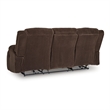 Bowery Hill Polyester Brown Sofa Rectangular Reclining 85
