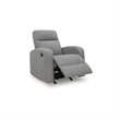 Bowery Hill Modern / Contemporary Polyester Gray Finish Recliner