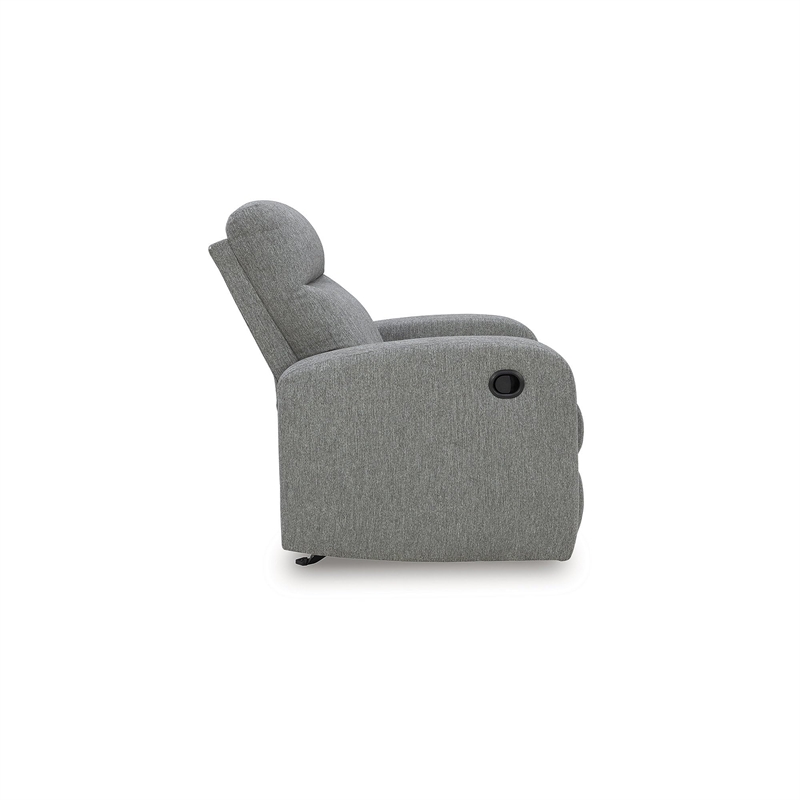 Bowery Hill Modern / Contemporary Polyester Gray Finish Recliner