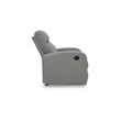 Bowery Hill Modern / Contemporary Polyester Gray Finish Recliner