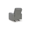 Bowery Hill Modern / Contemporary Polyester Gray Finish Recliner
