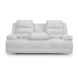 Bowery Hill Contemporary Polyester White Power Reclining Sofa