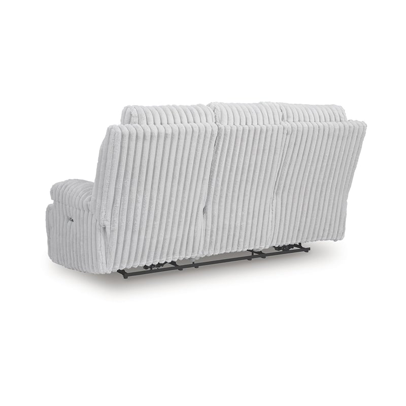Bowery Hill Contemporary Polyester White Power Reclining Sofa