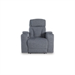 Bowery Hill Contemporary Polyester Gray Finish Power Recliner