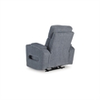 Bowery Hill Contemporary Polyester Gray Finish Power Recliner