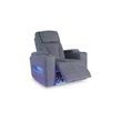 Bowery Hill Contemporary Polyester Gray Finish Power Recliner