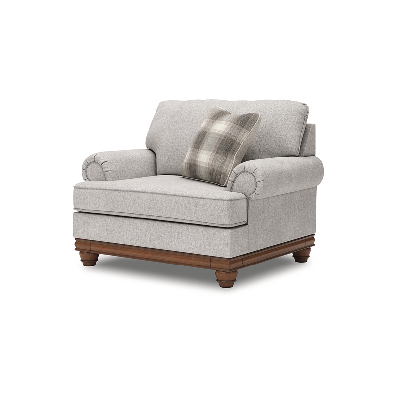Bowery Hill Modern / Contemporary Polyester Beige Oversized Chair