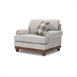 Bowery Hill Modern / Contemporary Polyester Beige Oversized Chair