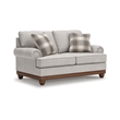 Bowery Hill Modern / Contemporary Polyester Beige Finish Loveseat