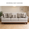 Bowery Hill Modern / Contemporary Polyester Beige Finish Sofa