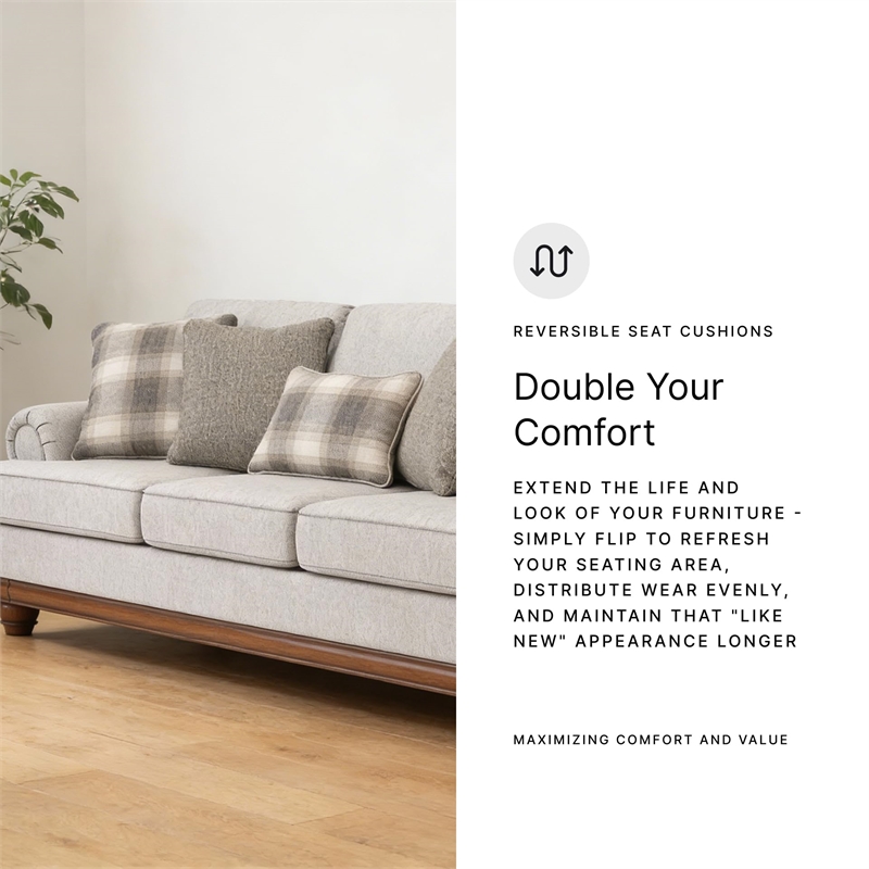 Bowery Hill Modern / Contemporary Polyester Beige Finish Sofa