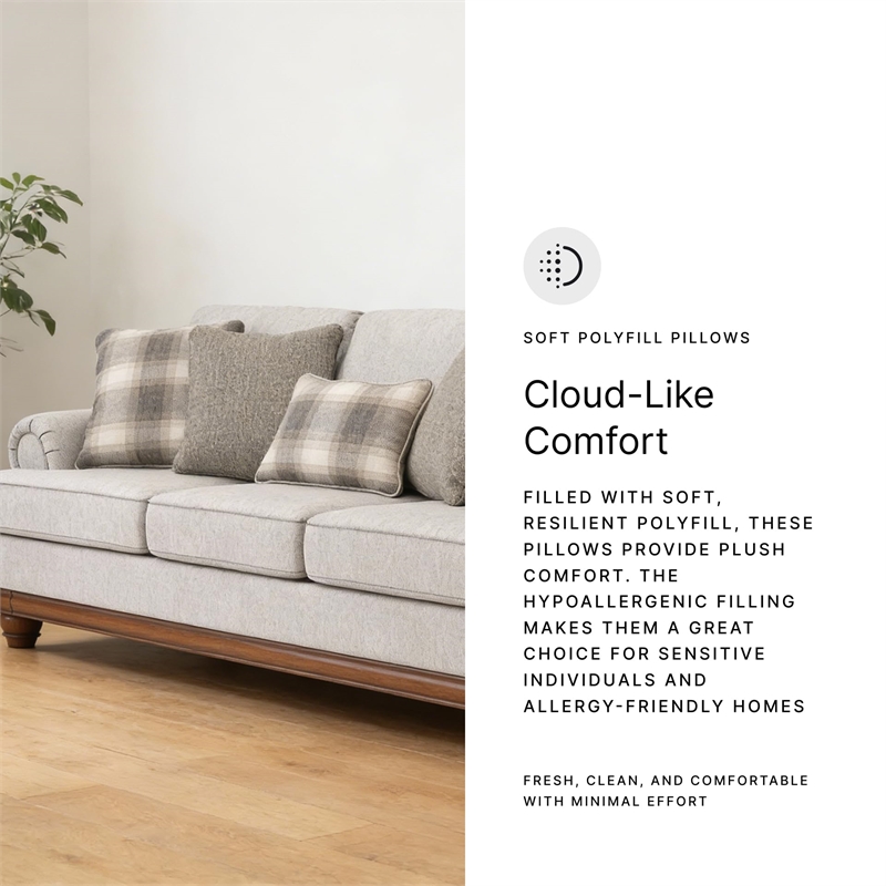 Bowery Hill Modern / Contemporary Polyester Beige Finish Sofa