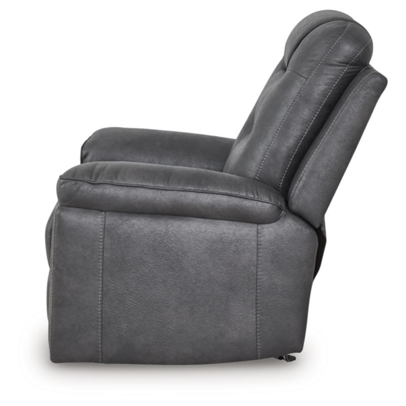 Bowery Hill Modern / Contemporary Faux Leather Gray Finish Recliner