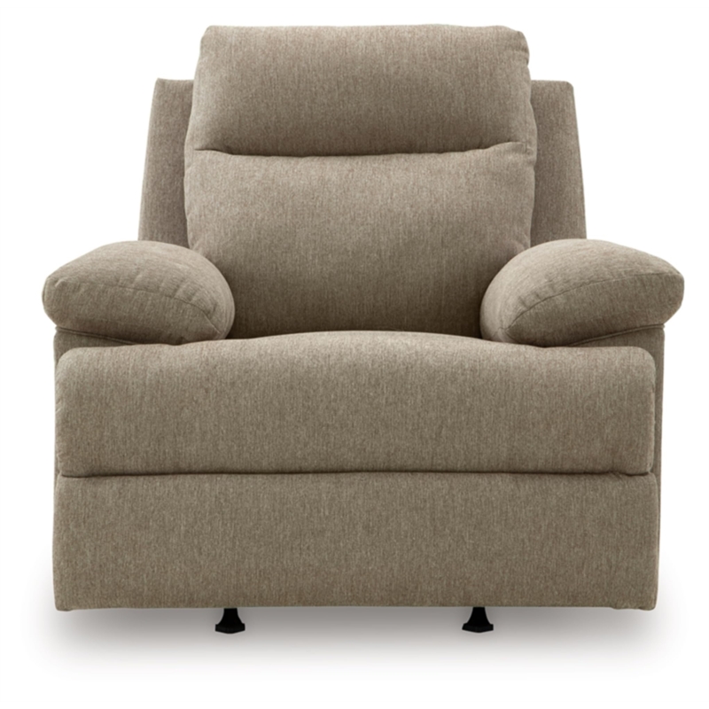 Bowery Hill Modern / Contemporary Polyester Beige Finish Recliner