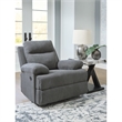 Bowery Hill Modern / Contemporary Polyester Gray Finish Recliner