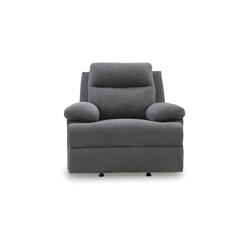 Bowery Hill Modern / Contemporary Polyester Gray Finish Recliner