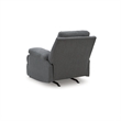 Bowery Hill Modern / Contemporary Polyester Gray Finish Recliner