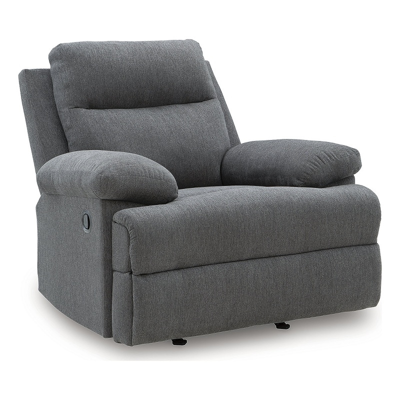 Bowery Hill Modern / Contemporary Polyester Gray Finish Recliner