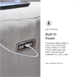 Bowery Hill Modern / Contemporary Polyester White Power Recliner