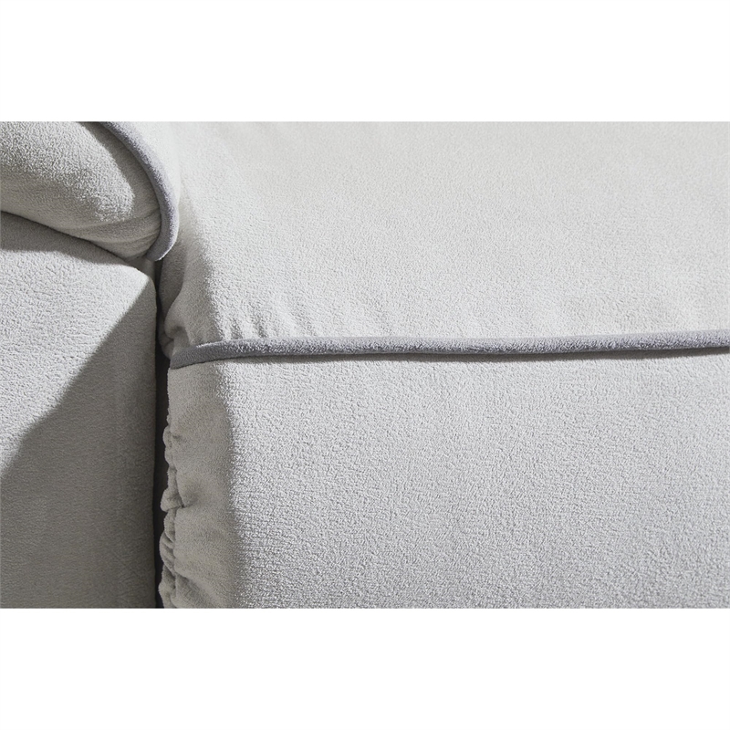 Bowery Hill Modern / Contemporary Polyester White Power Recliner