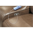 Bowery Hill Modern / Contemporary Leather Brown Power Reclining Sofa