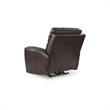 Bowery Hill Contemporary Leather Brown Finish Power Recliner
