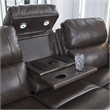 Bowery Hill Modern / Contemporary Leather Brown Power Reclining Sofa