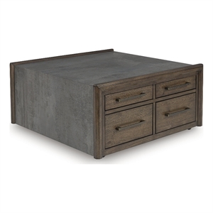 Bowery Hill Modern / Contemporary Wood Brown Finish Coffee Table