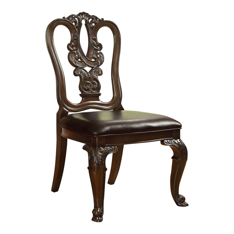 Bowery Hill Traditional Solid Wood 9-Piece Extendable Dining Set in Cherry