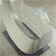 Bowery Hill Contemporary Stainless Steel 7-Piece Dining Table Set in Silver