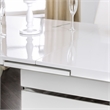 Bowery Hill Contemporary Metal 7-Piece Dining Table Set in White
