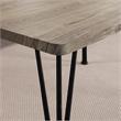 Bowery Hill Transitional Metal 3-Piece Dining Set in Antique Brown