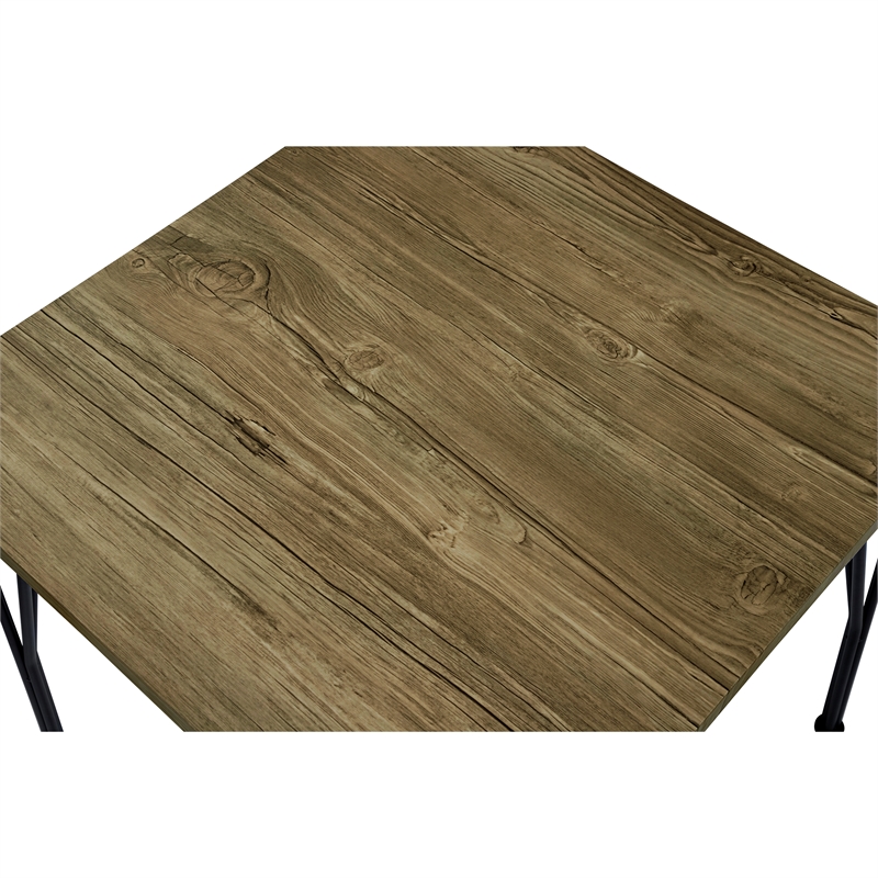 Bowery Hill Transitional Metal 3-Piece Dining Set in Antique Brown