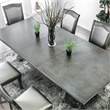 Bowery Hill Transitional Wood 9-Piece Extendable Dining Set in Gray