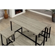 Bowery Hill Contemporary Metal 5-Piece Counter Height Table Set in Gray
