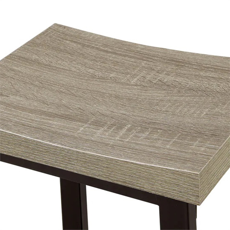 Bowery Hill Contemporary Metal 5-Piece Counter Height Table Set in Gray