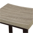 Bowery Hill Contemporary Metal 5-Piece Counter Height Table Set in Gray