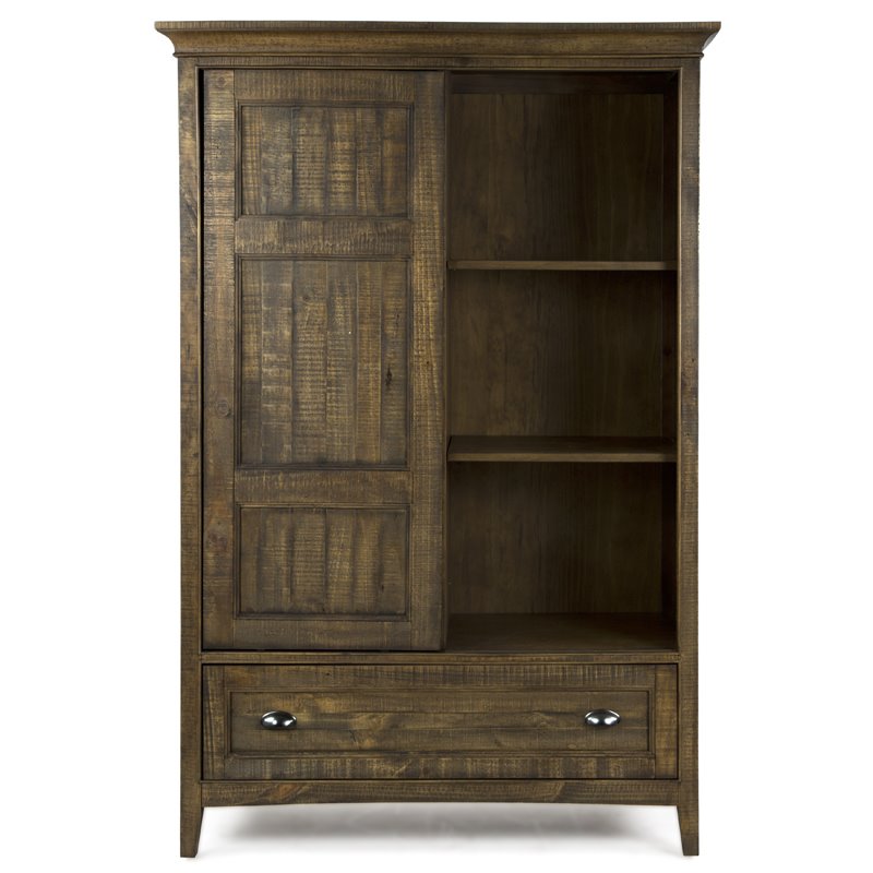 Bowery Hill Relaxed Traditional Toasted Nutmeg Sliding Door Chest