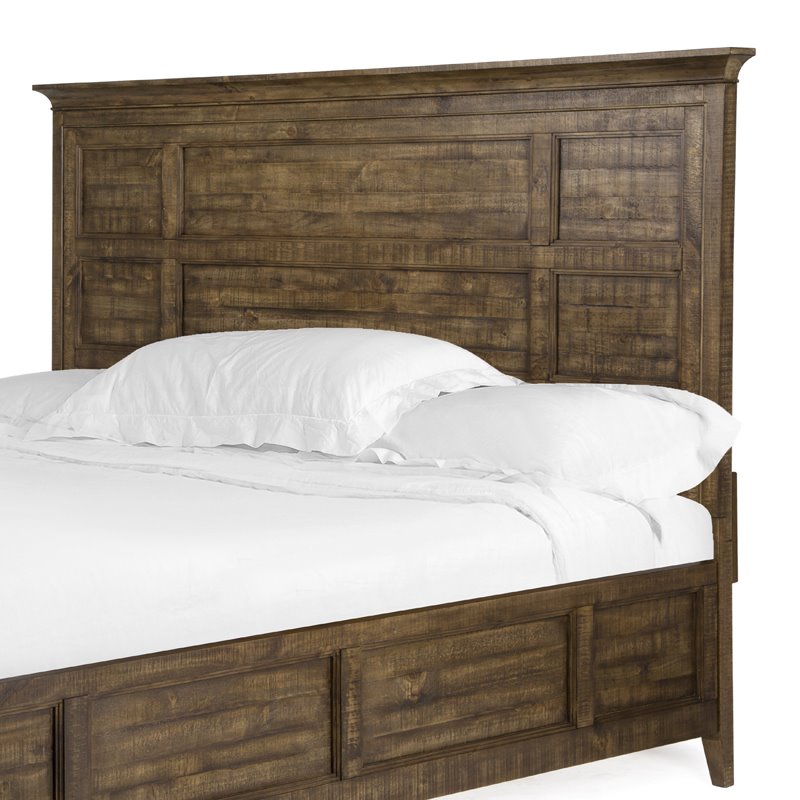 Bowery Hill Relaxed Traditional Toasted Nutmeg King Panel Headboard