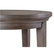 Bowery Hill Wood Transitional Round Accent End Table in Gray Finish