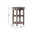 Bowery Hill Wood Transitional Round Accent End Table in Gray Finish