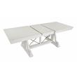 Bowery Hill Wood Transitional Trestle Dining Table in White Finish