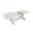 Bowery Hill Wood Transitional Trestle Dining Table in White Finish