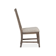 Bowery Hill Transitional Dining Side Chair with Upholstered Seat (Set of 2)