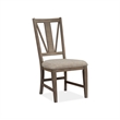 Bowery Hill Transitional Dining Side Chair with Upholstered Seat (Set of 2)