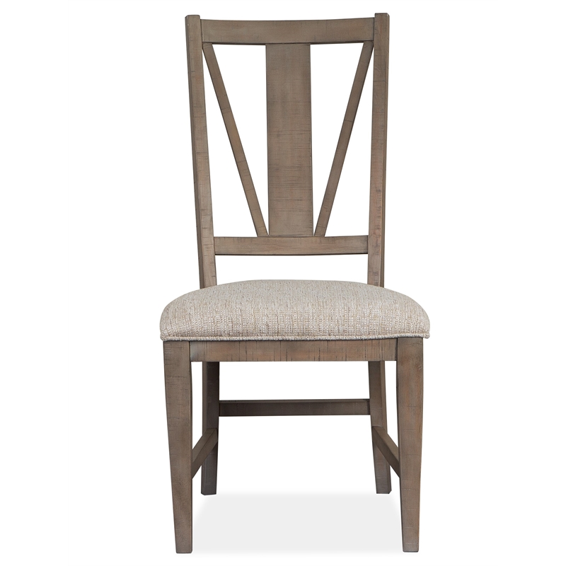Bowery Hill Transitional Dining Side Chair with Upholstered Seat (Set of 2)