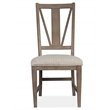 Bowery Hill Transitional Dining Side Chair with Upholstered Seat (Set of 2)