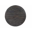 Bowery Hill Pine Peppercorn Round Cocktail Table with Casters