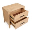 Bowery Hill 2-Drawer Wood Nightstand in Butternut Natural/Graphite
